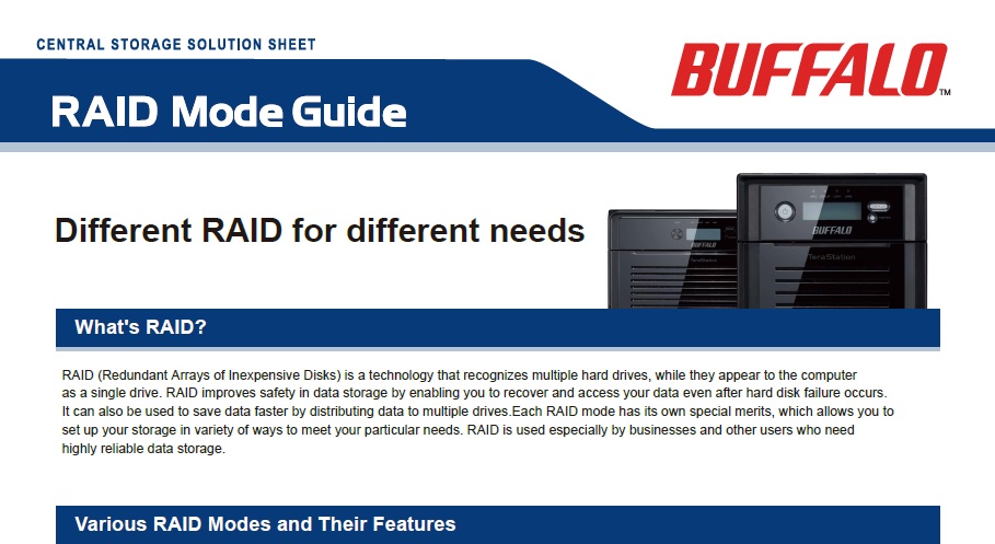 Different RAID for different needs