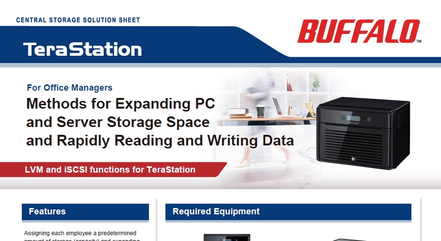 LVM and iSCSI functions for TeraStation